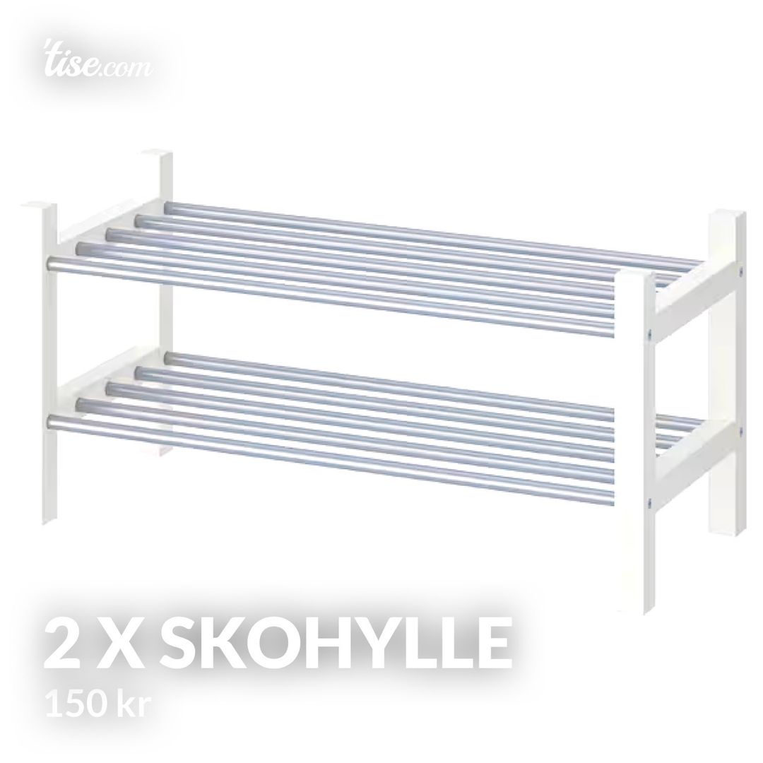 2 x skohylle