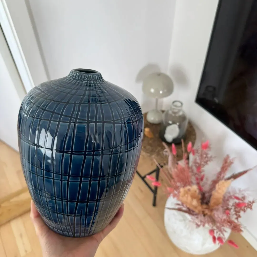 Blå vase