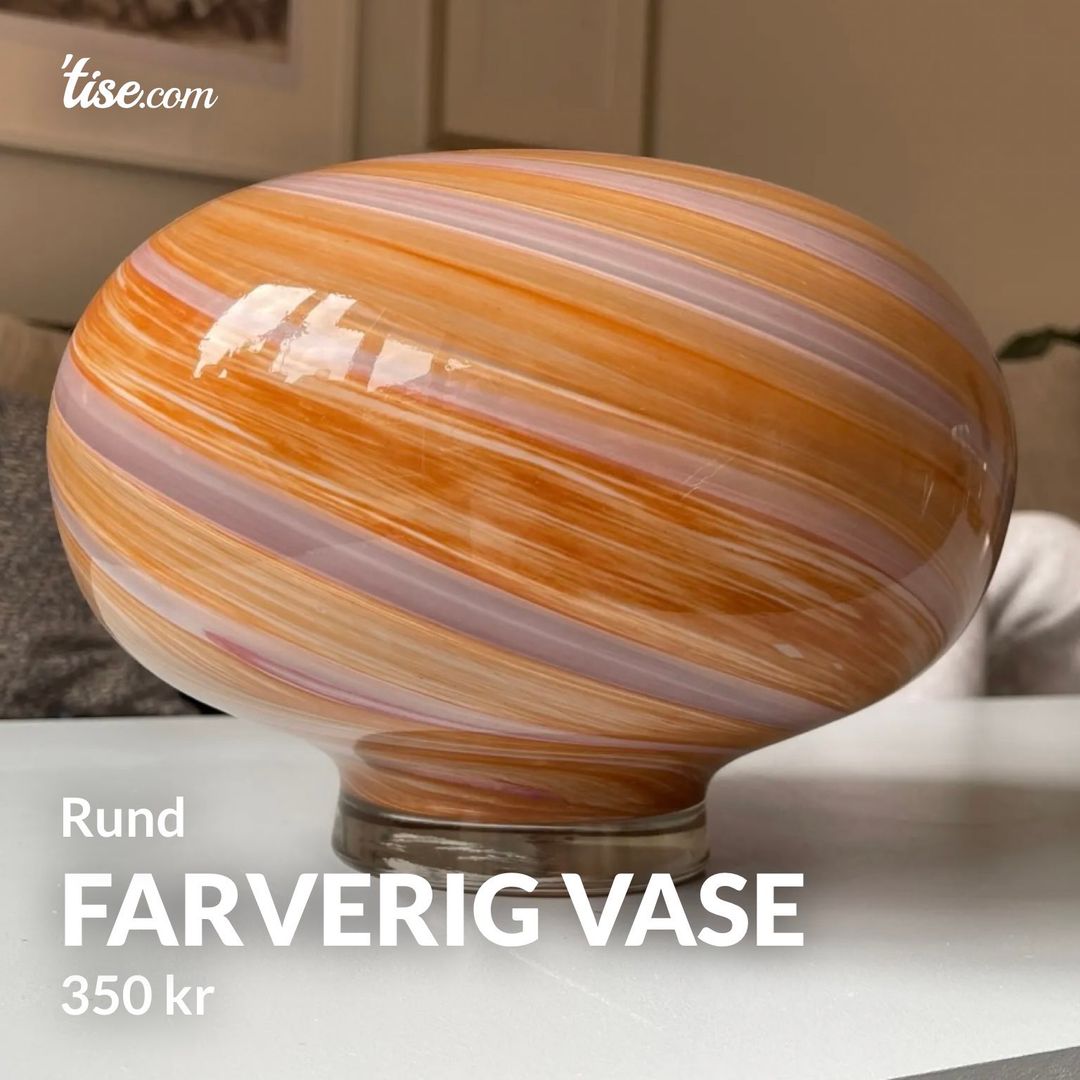 Farverig vase