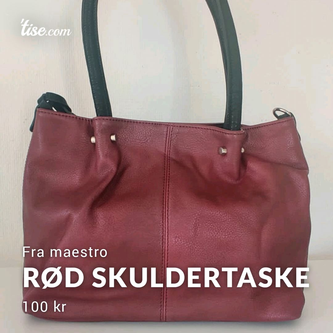 Rød skuldertaske