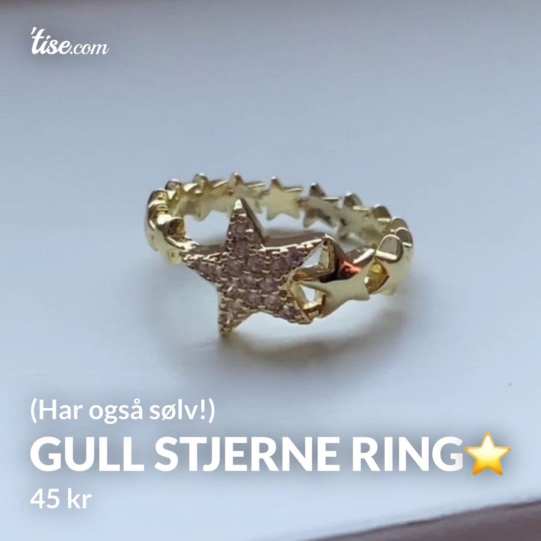 Gull Stjerne ring⭐️