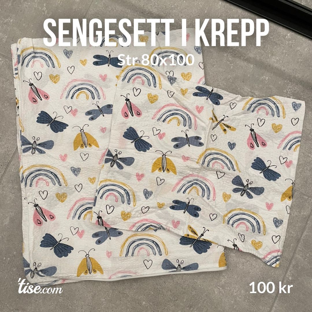 Sengesett i krepp