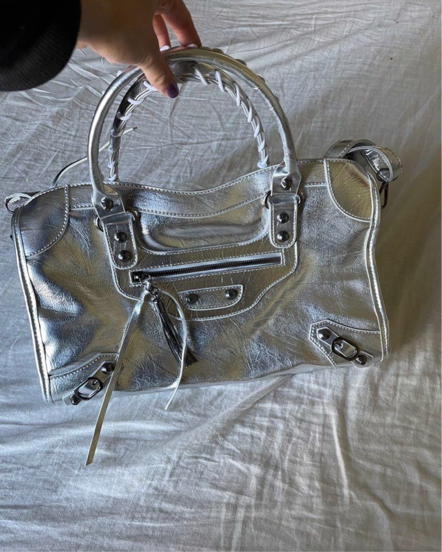 y2k silver bag