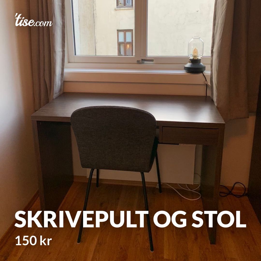 Skrivepult og stol