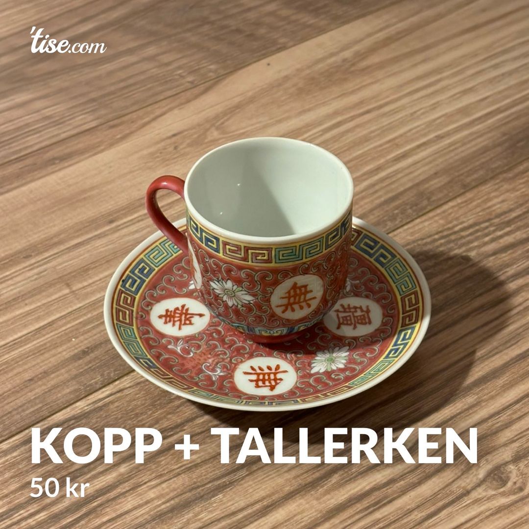 Kopp + tallerken