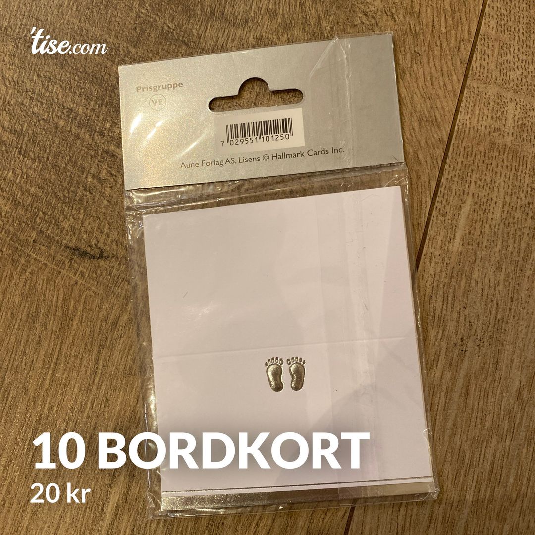 10 bordkort