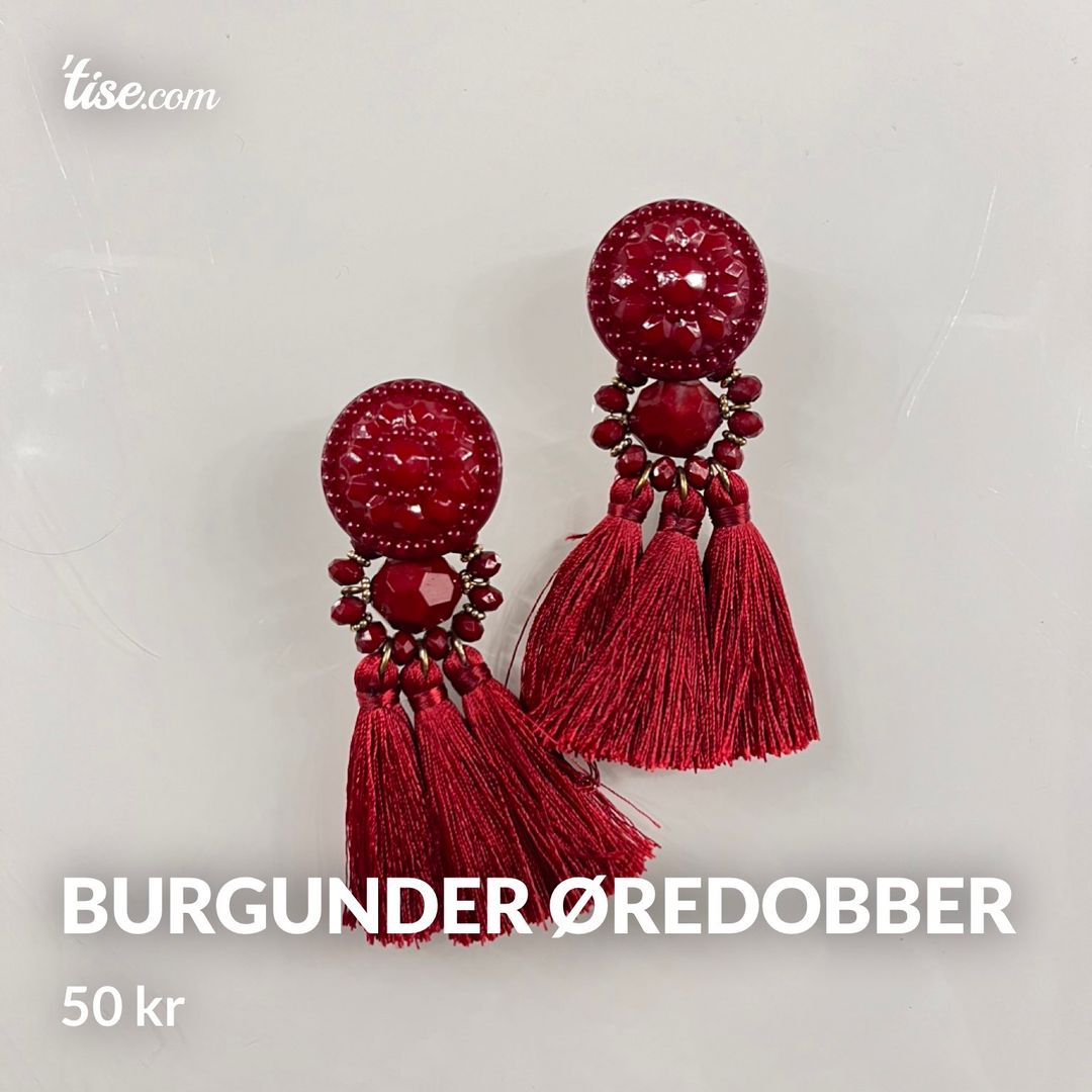 Burgunder øredobber