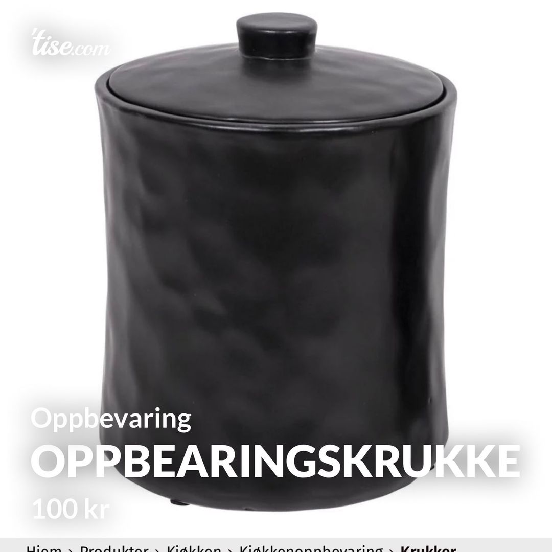 Oppbearingskrukke