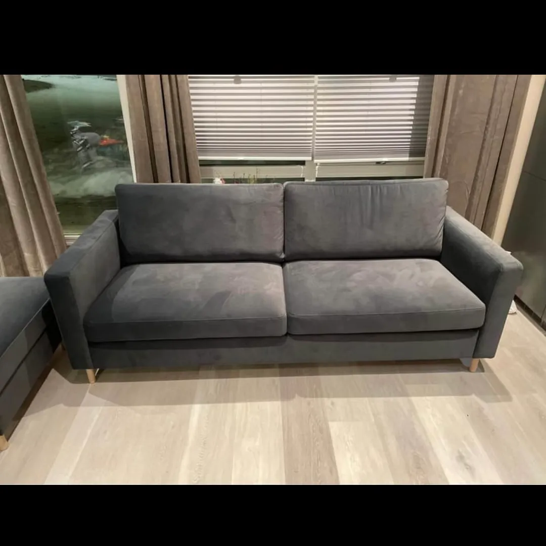 Velour sofa