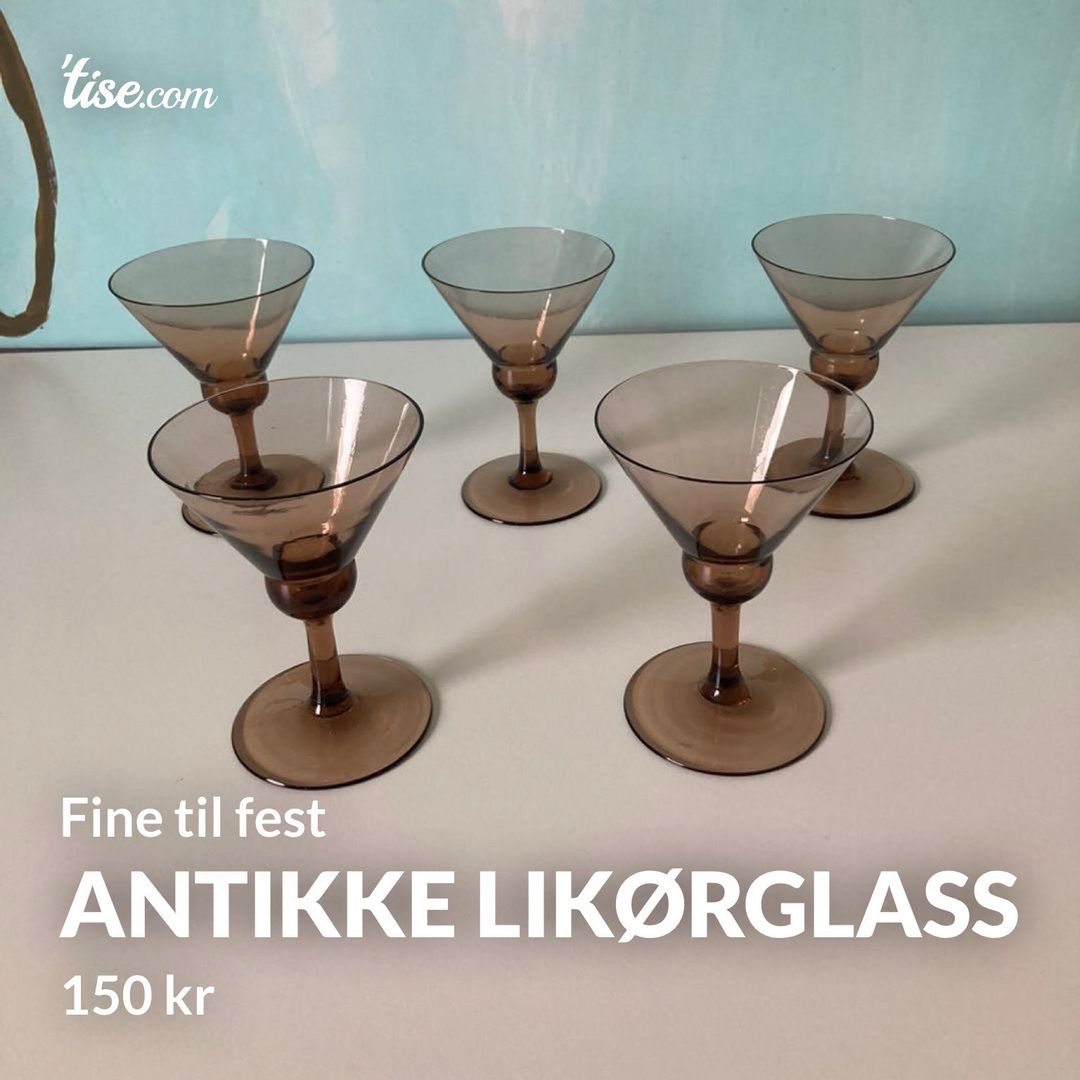 Antikke likørglass