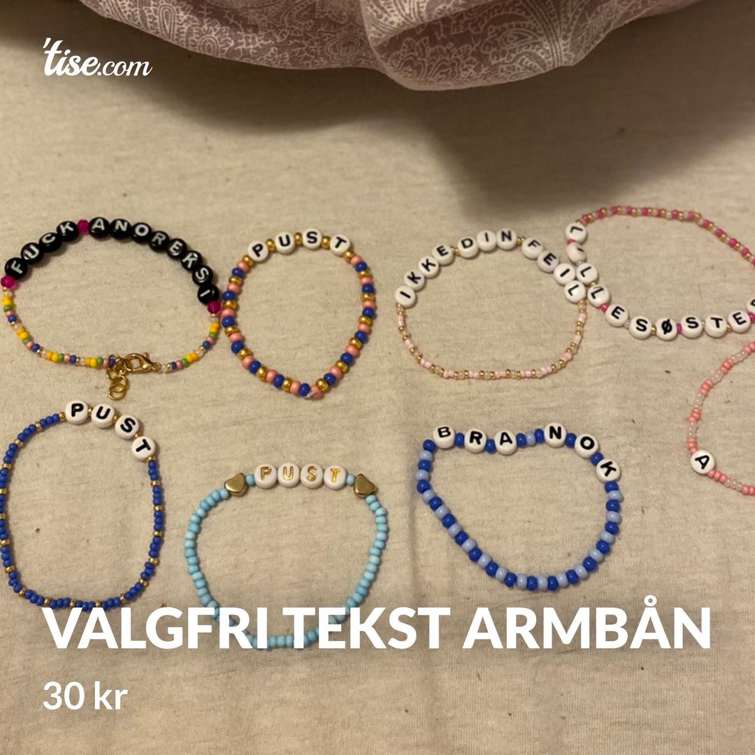 Valgfri tekst armbån