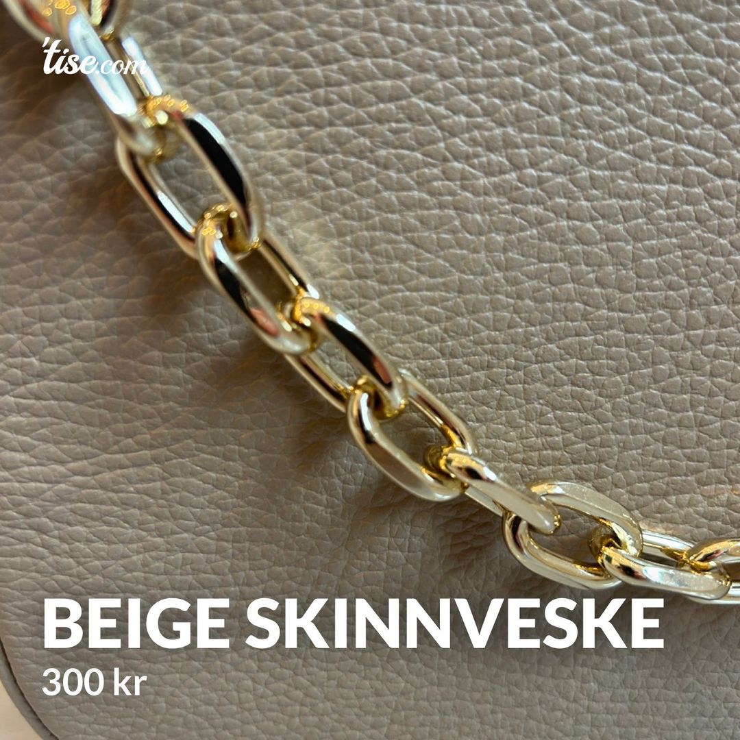 Beige skinnveske