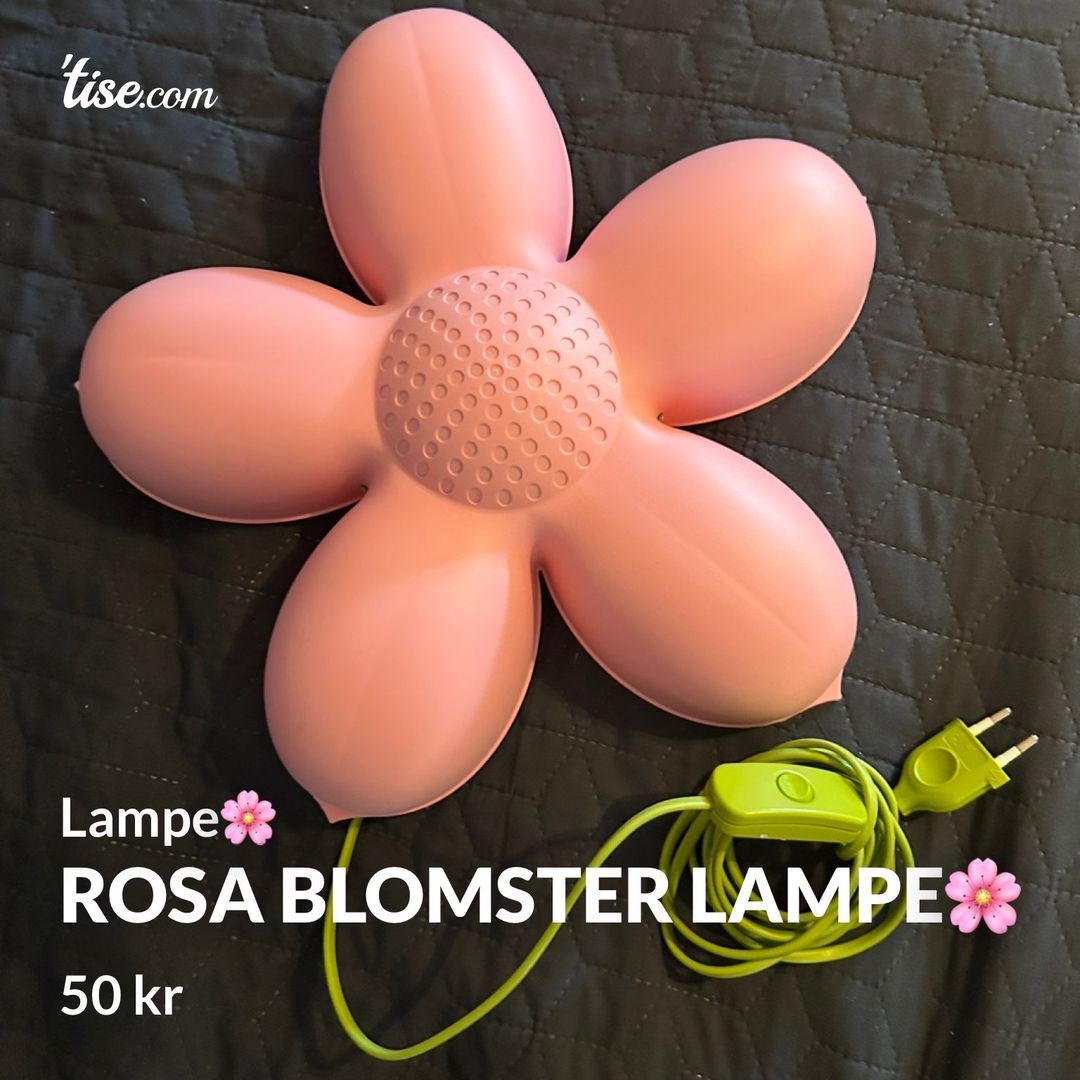 Rosa blomster lampe🌸