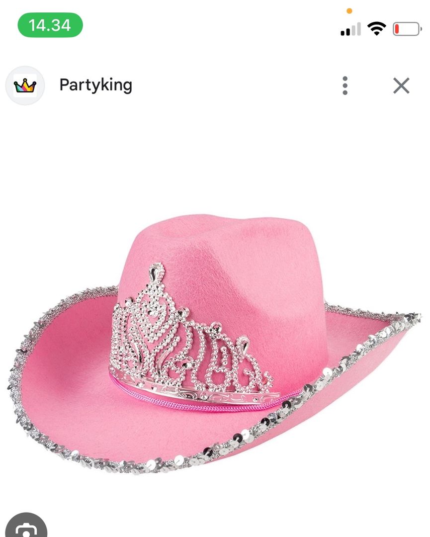 Pink cowboy hat