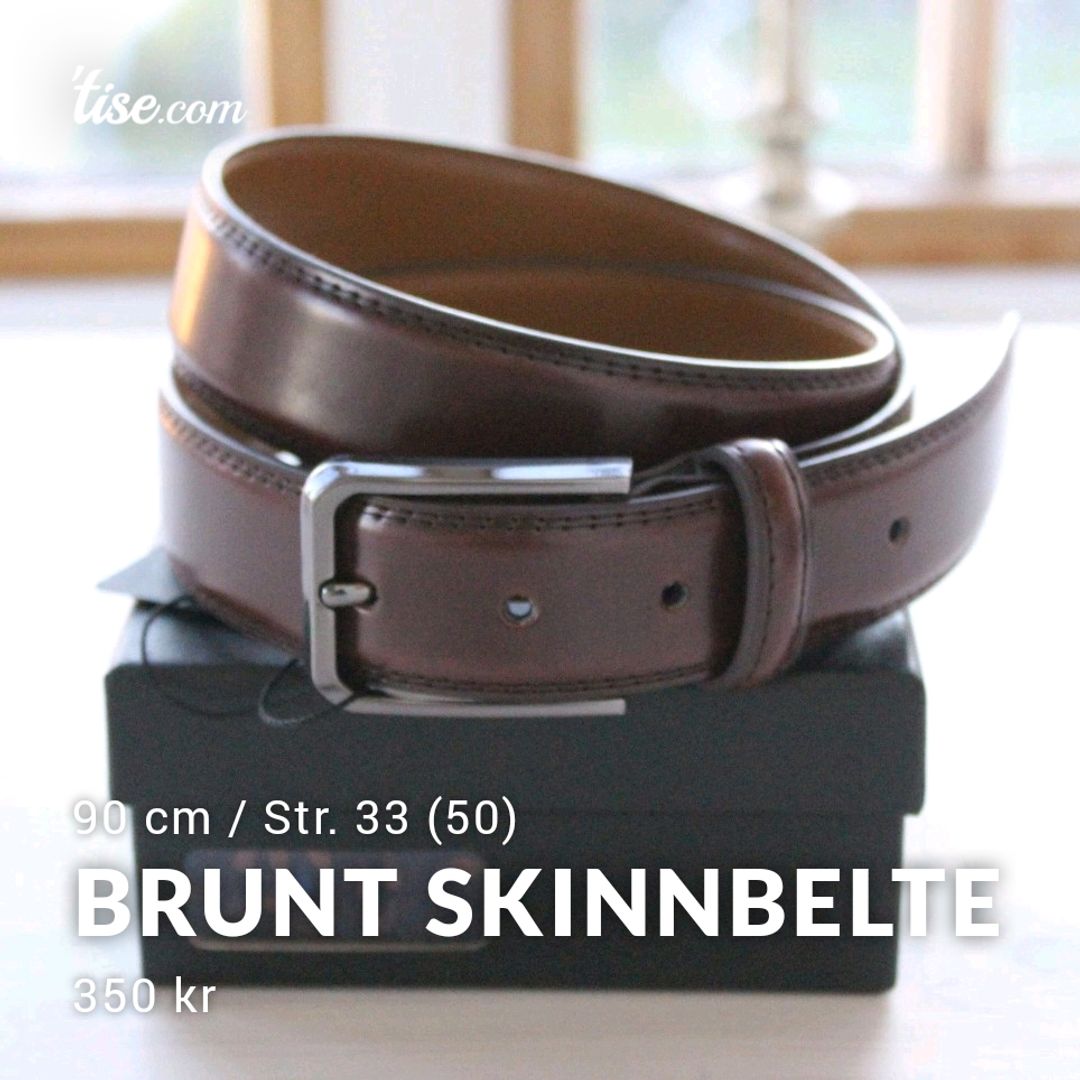 Brunt Skinnbelte