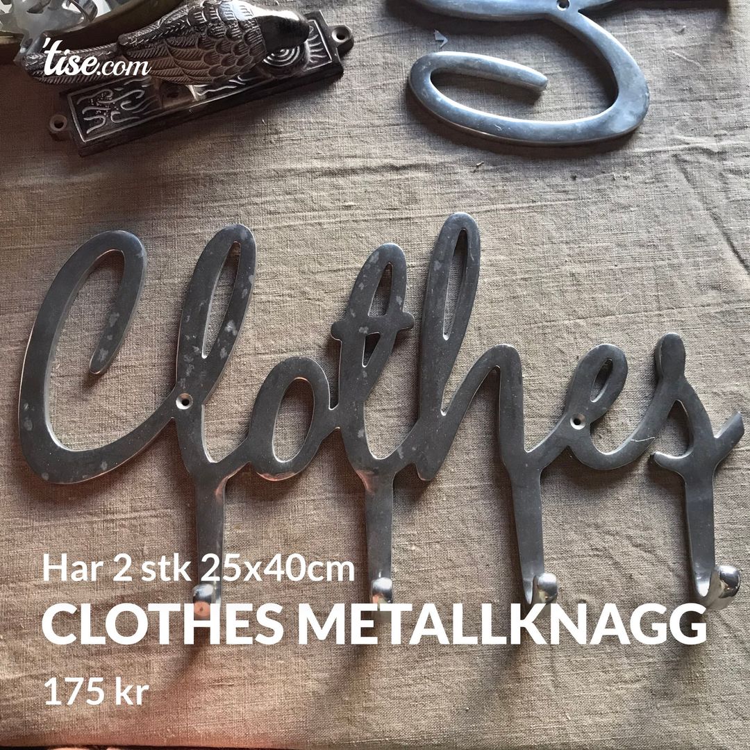 Clothes metallknagg