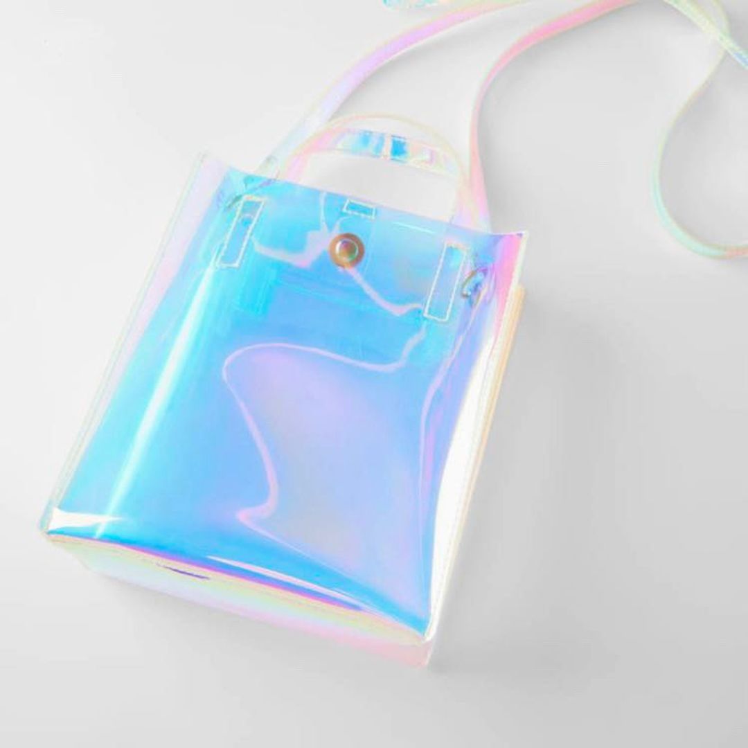 Iridescent mini tote