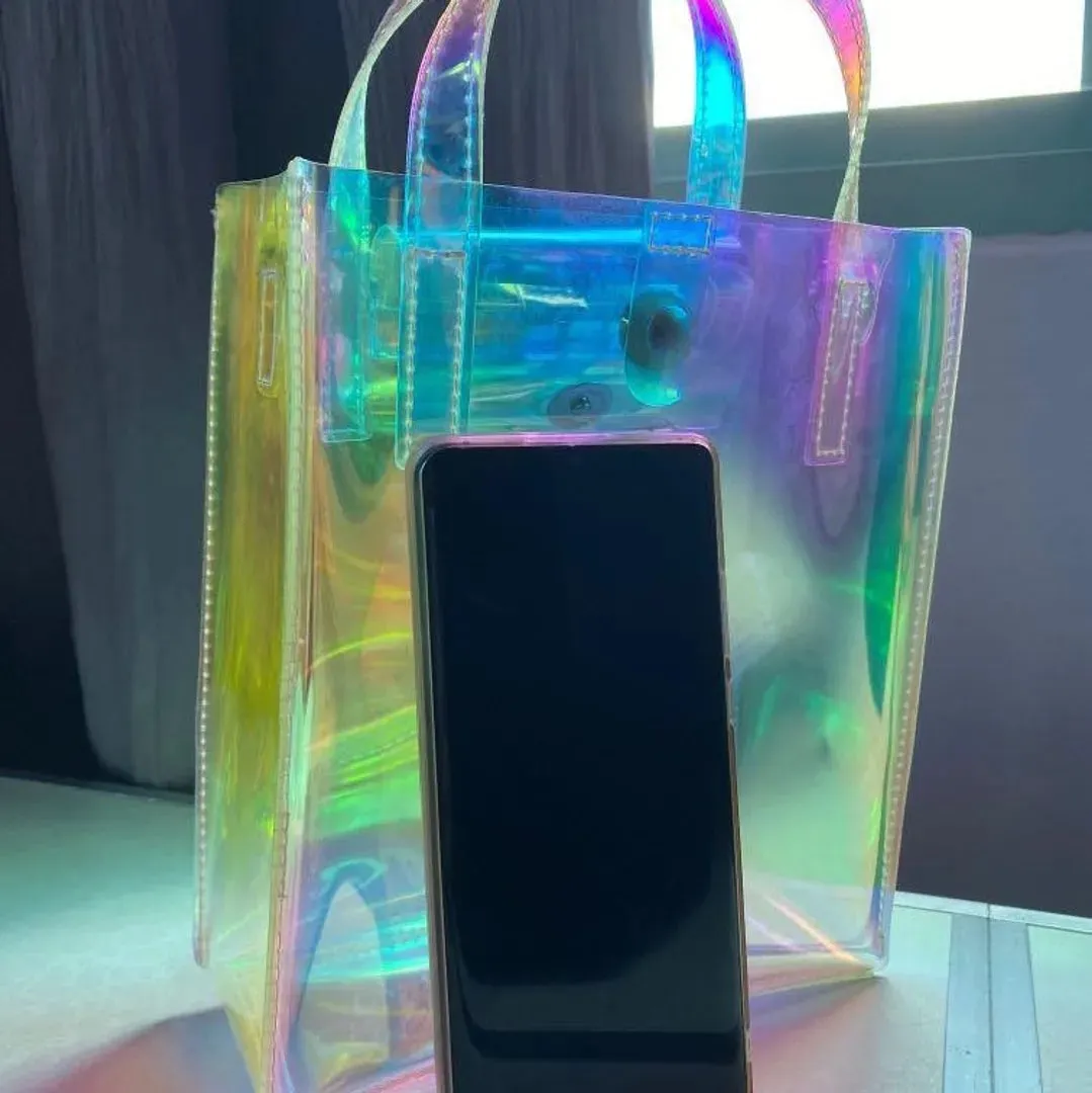 Iridescent mini tote