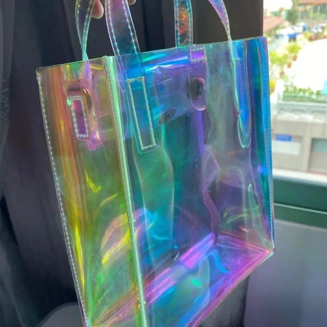 Iridescent mini tote