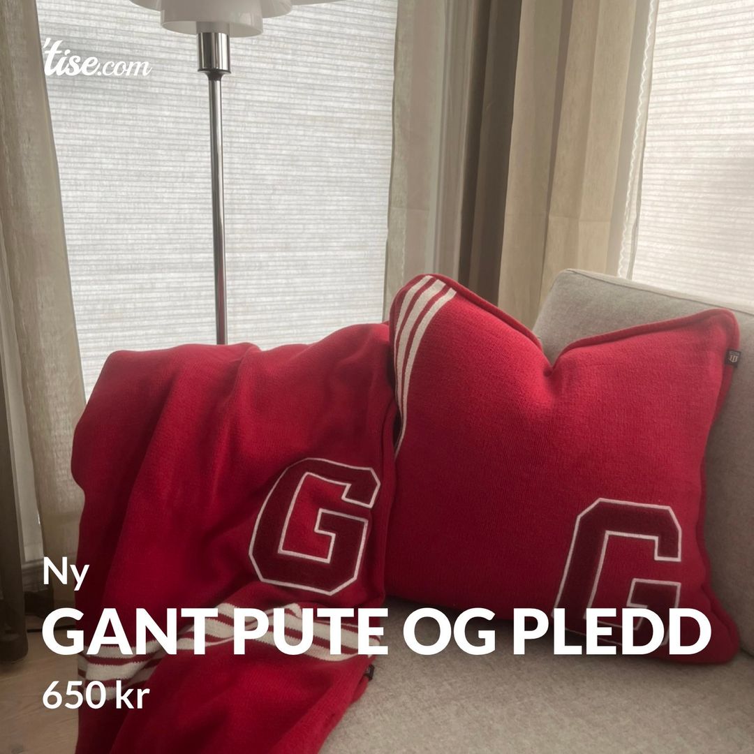 Gant pute og pledd