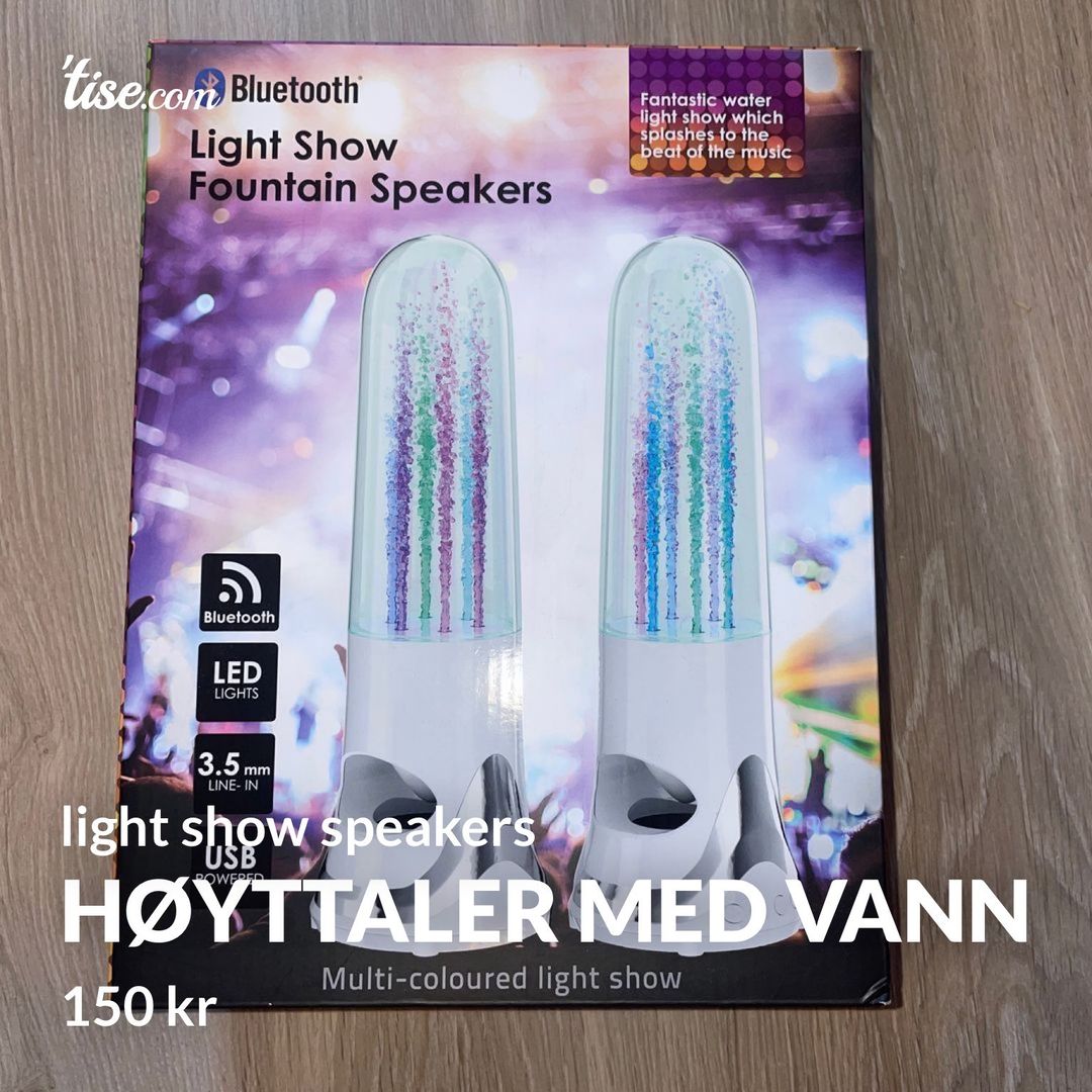 høyttaler med vann