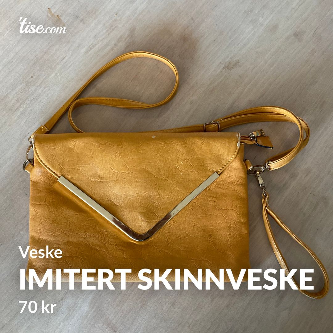 Imitert skinnveske