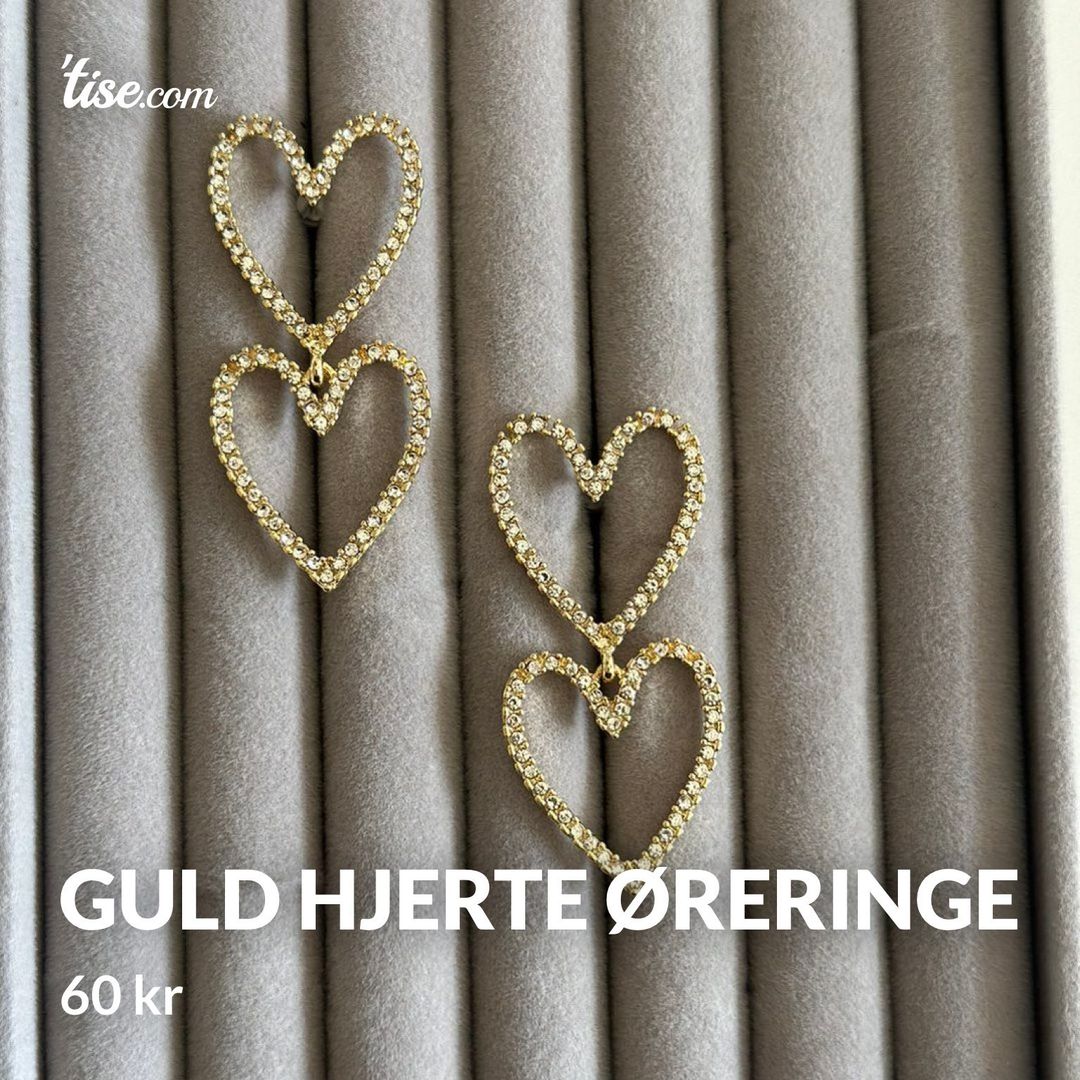 Guld hjerte øreringe