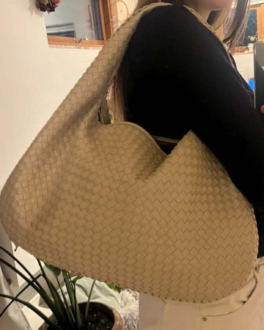 Stor beige taske