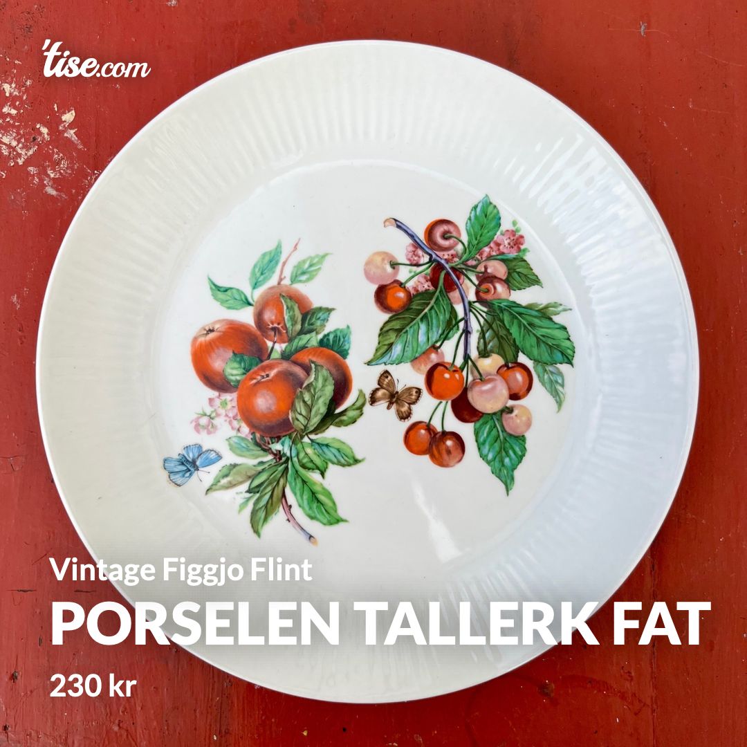 Porselen tallerk fat