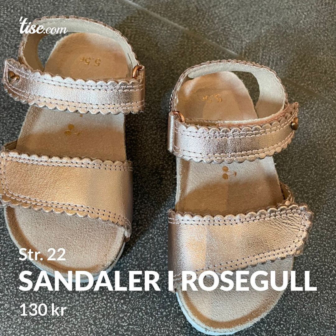 Sandaler i rosegull