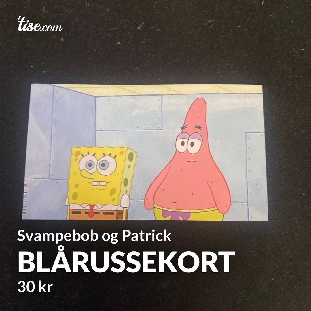 Blårussekort