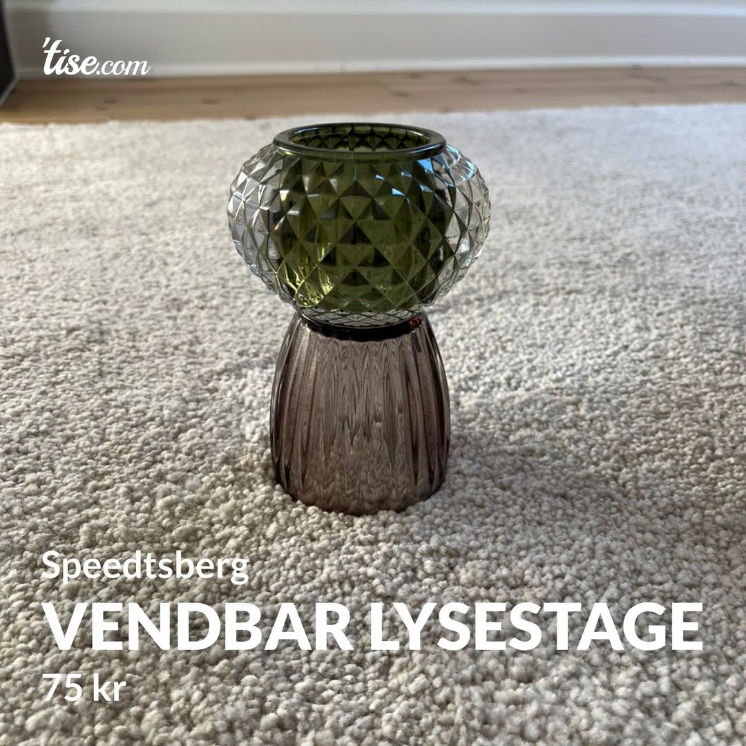 Vendbar lysestage