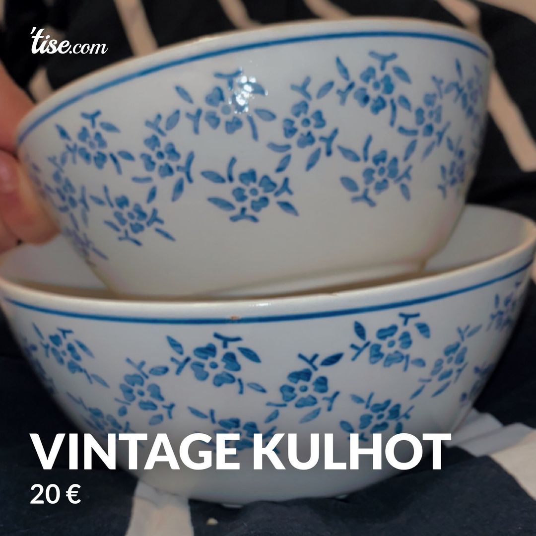 vintage kulhot