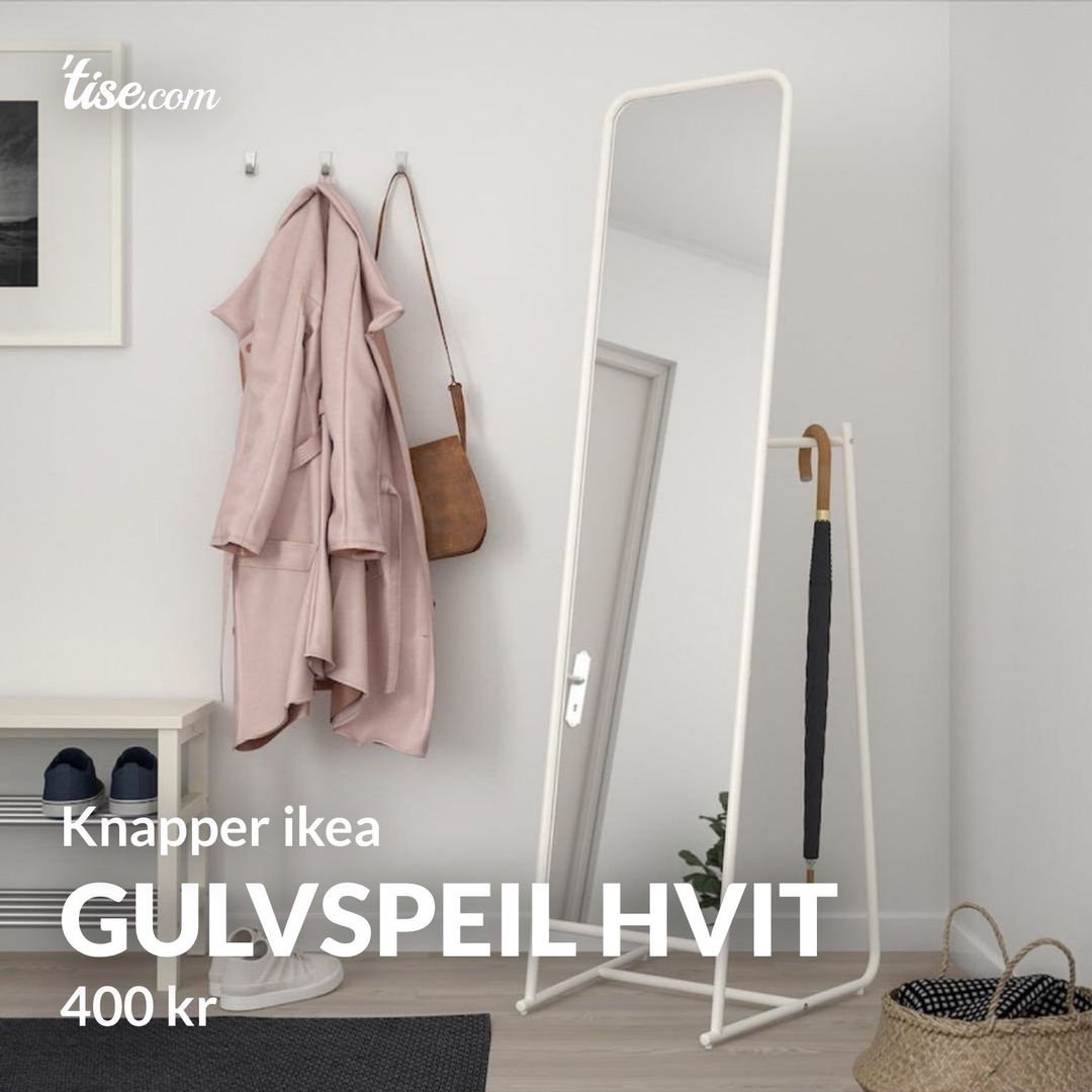 Gulvspeil hvit