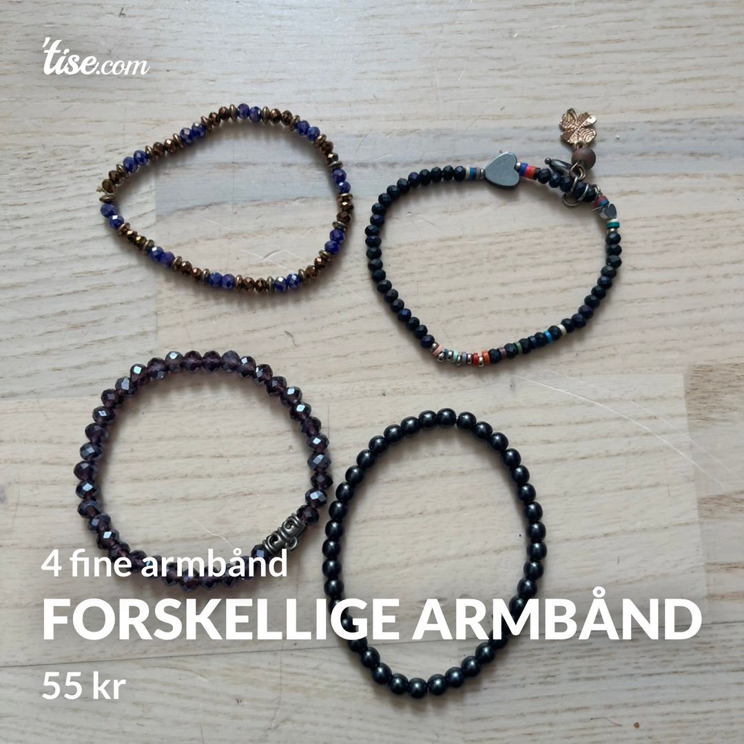 forskellige armbånd