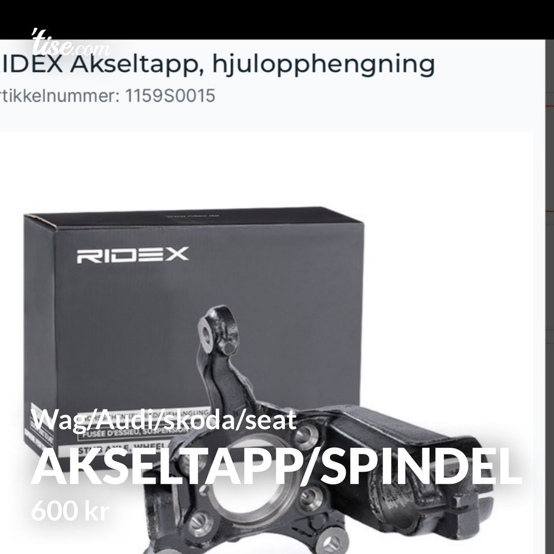 Akseltapp/spindel