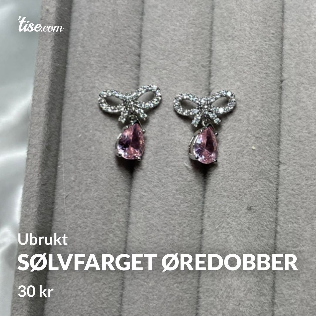 SØLVFARGET ØREDOBBER