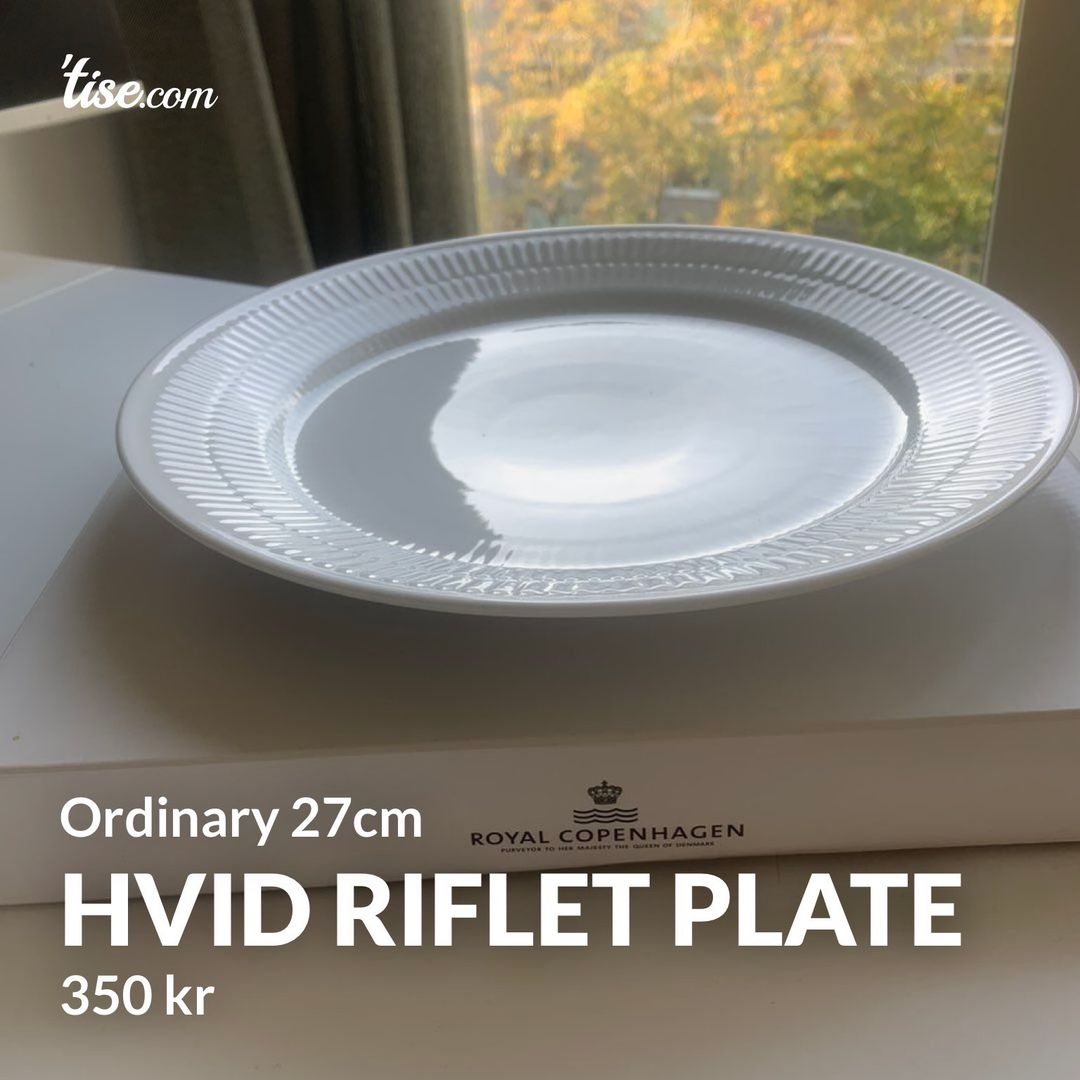 Hvid riflet plate