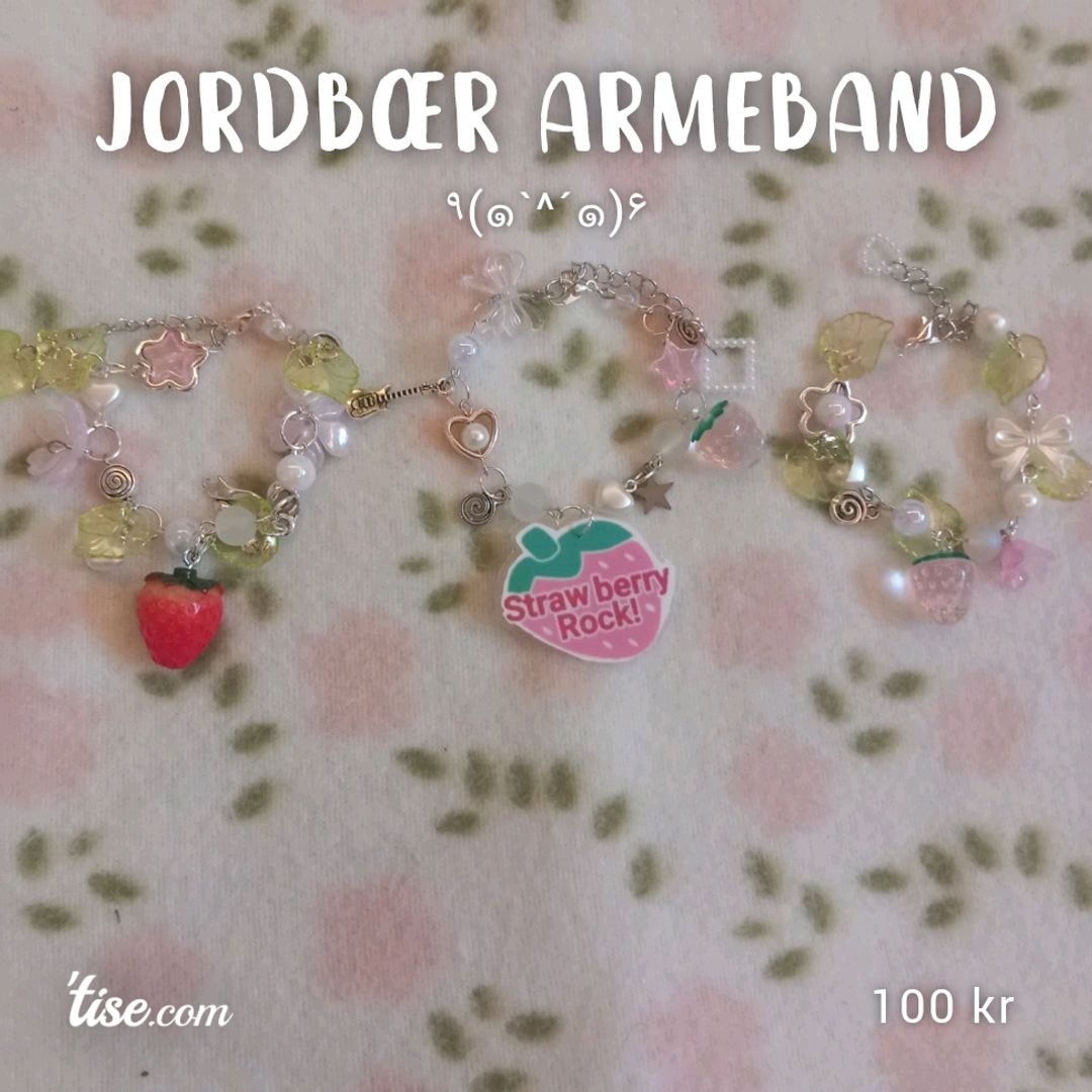 Jordbær Armeband