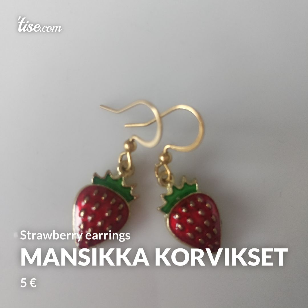 Mansikka korvikset