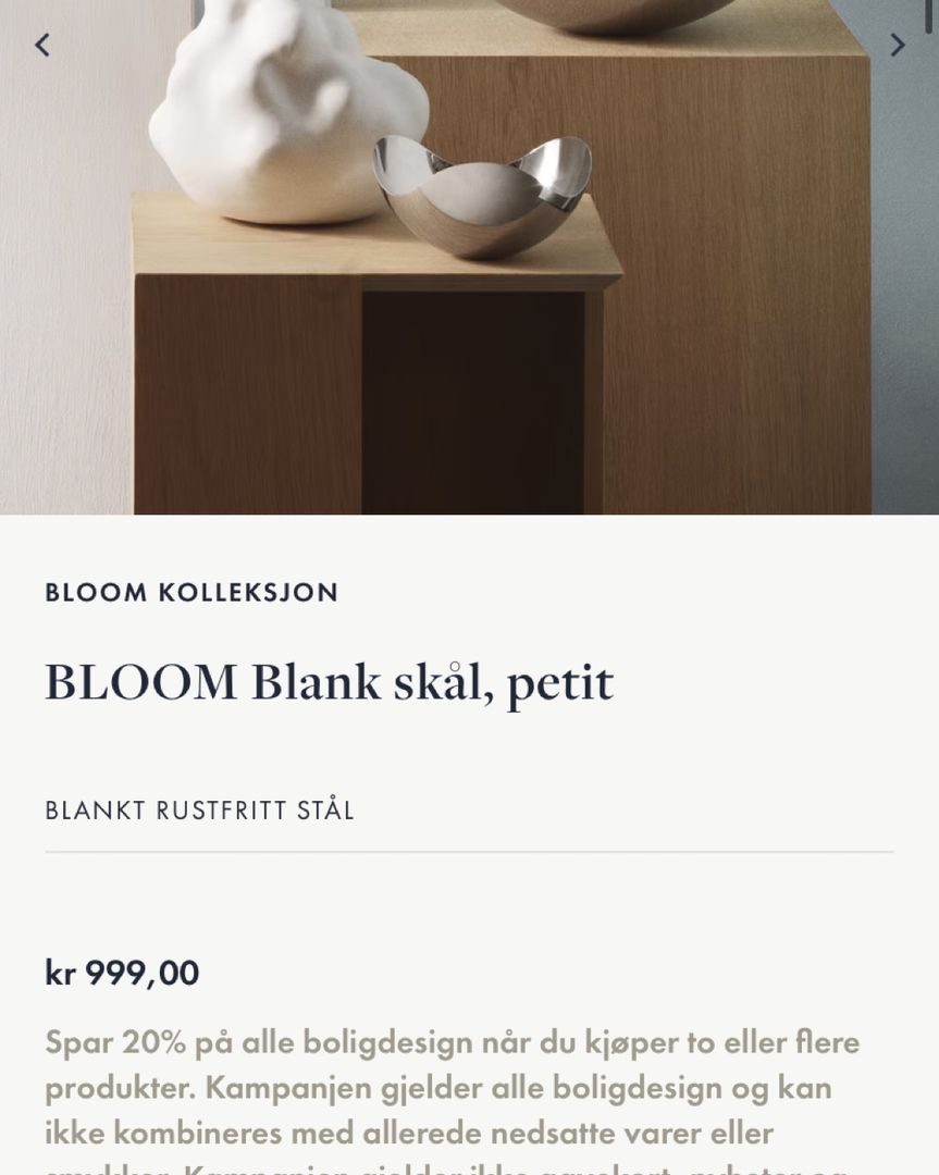 BLOOM Blank skål