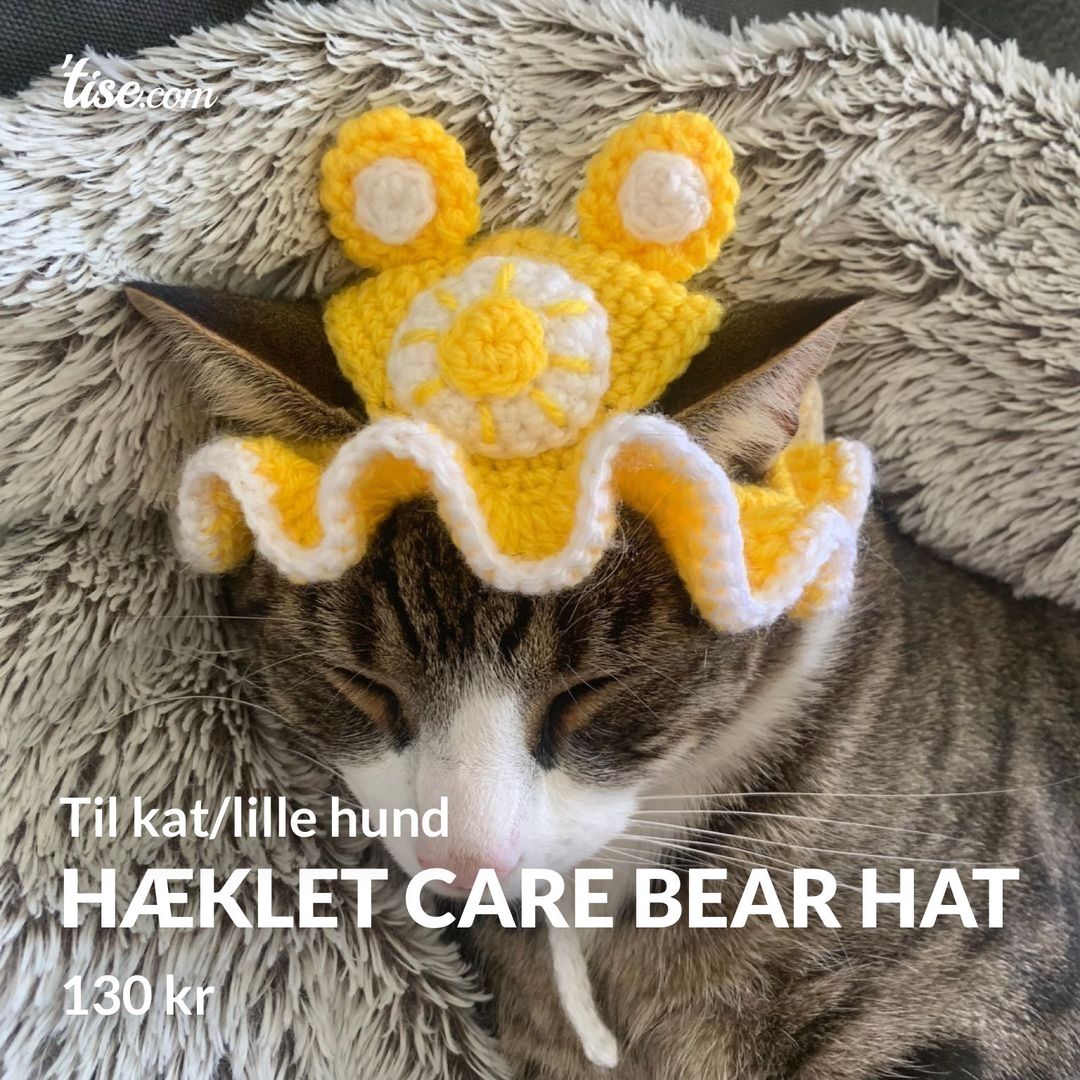 Hæklet care bear hat