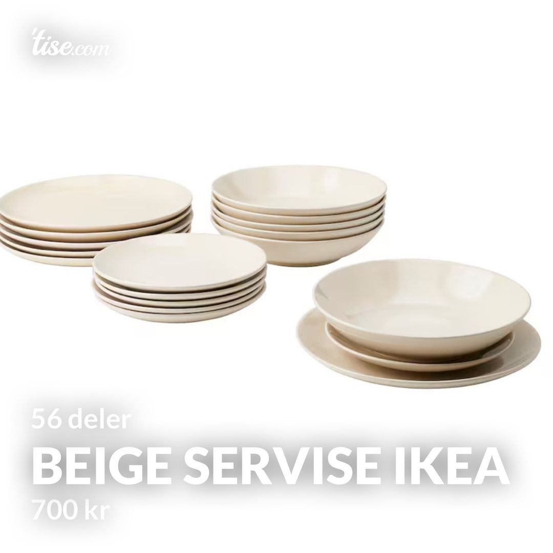 Beige servise Ikea