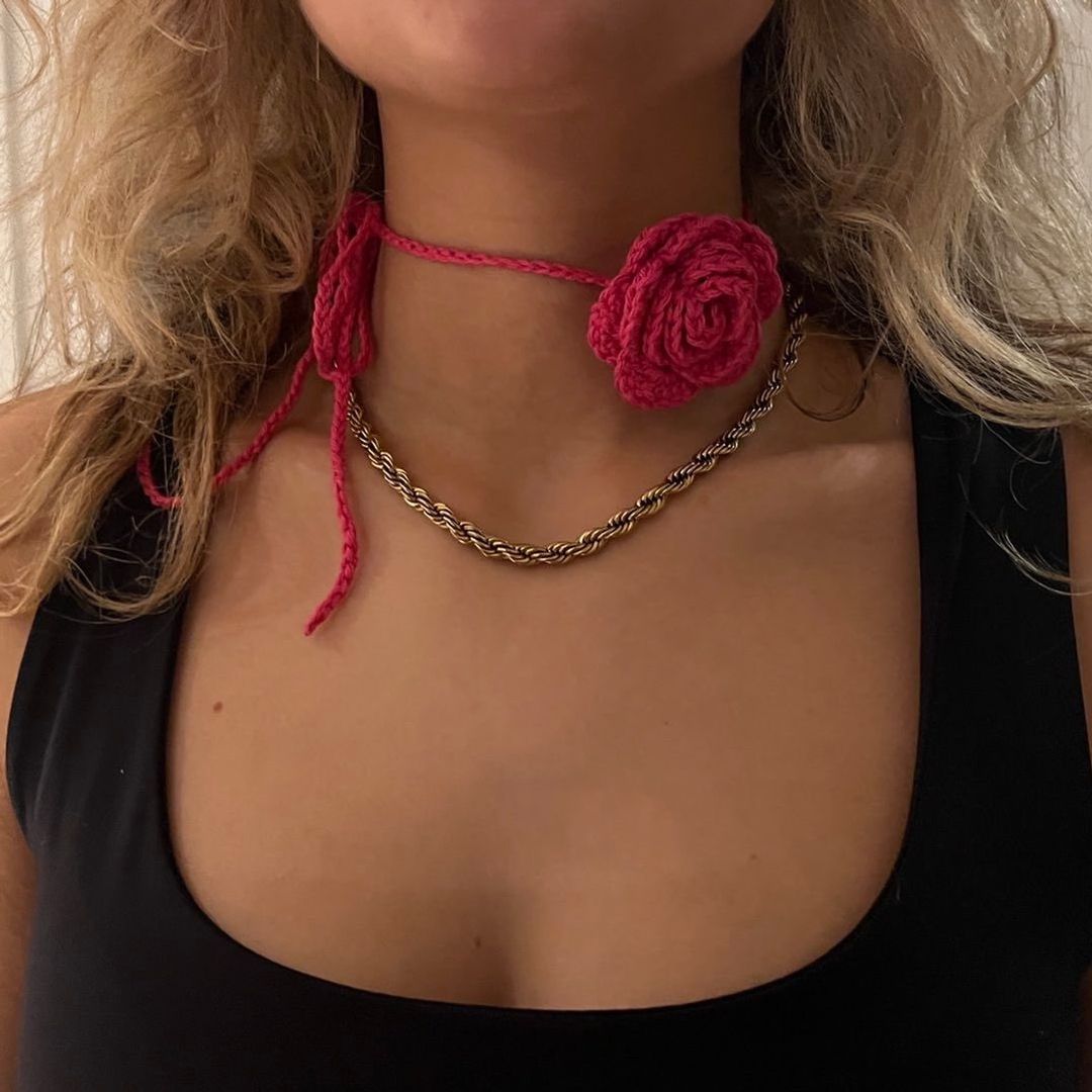 Hæklet Rose choker