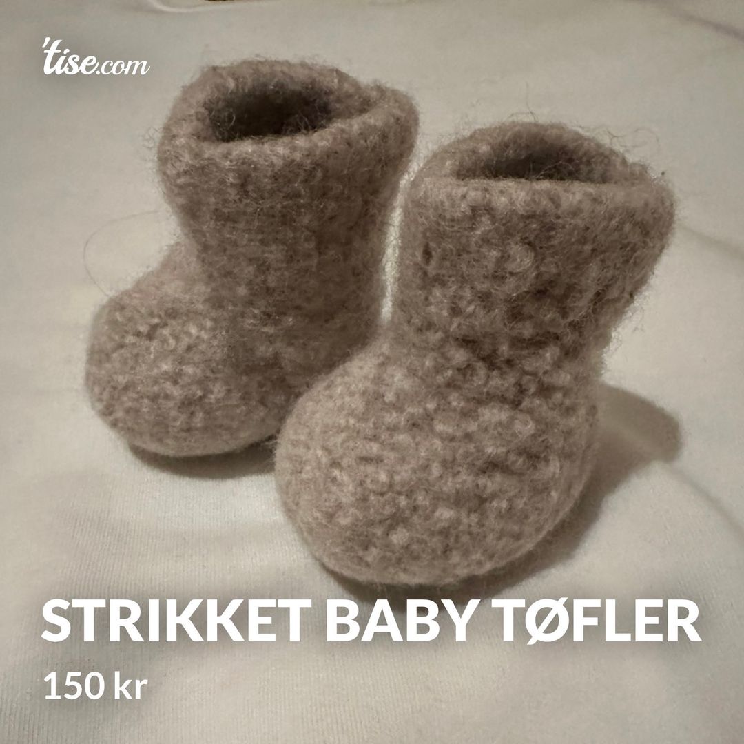 strikket baby tøfler