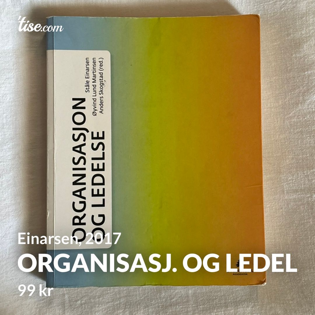 Organisasj Og ledel