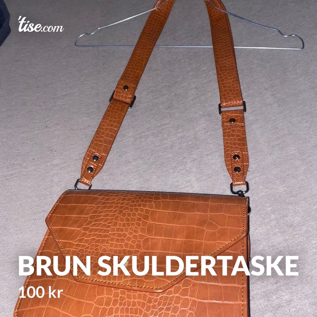 Brun skuldertaske