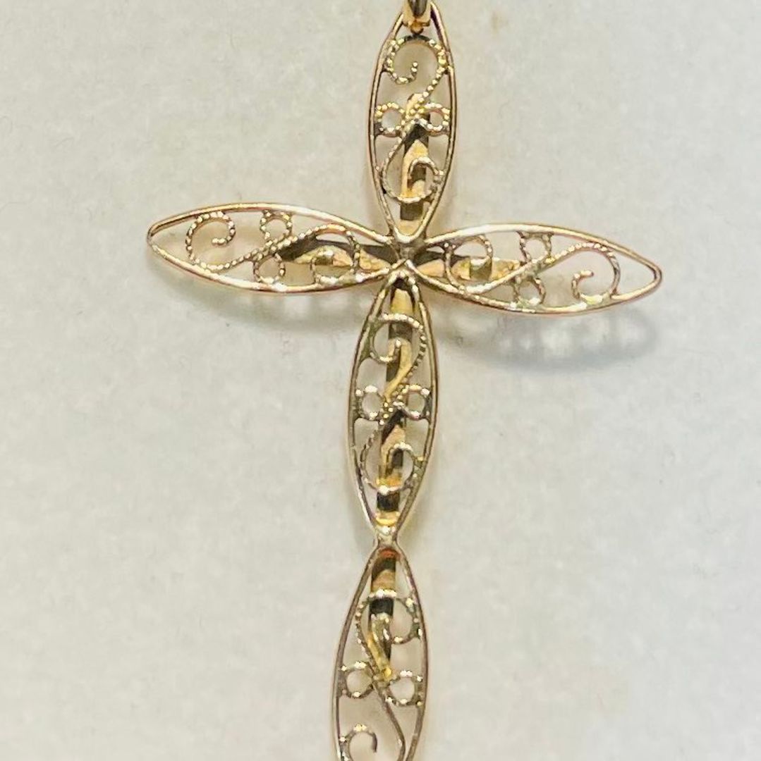 Antique gold cross