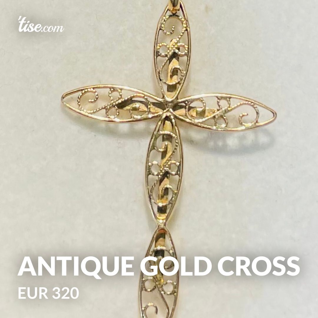 Antique gold cross