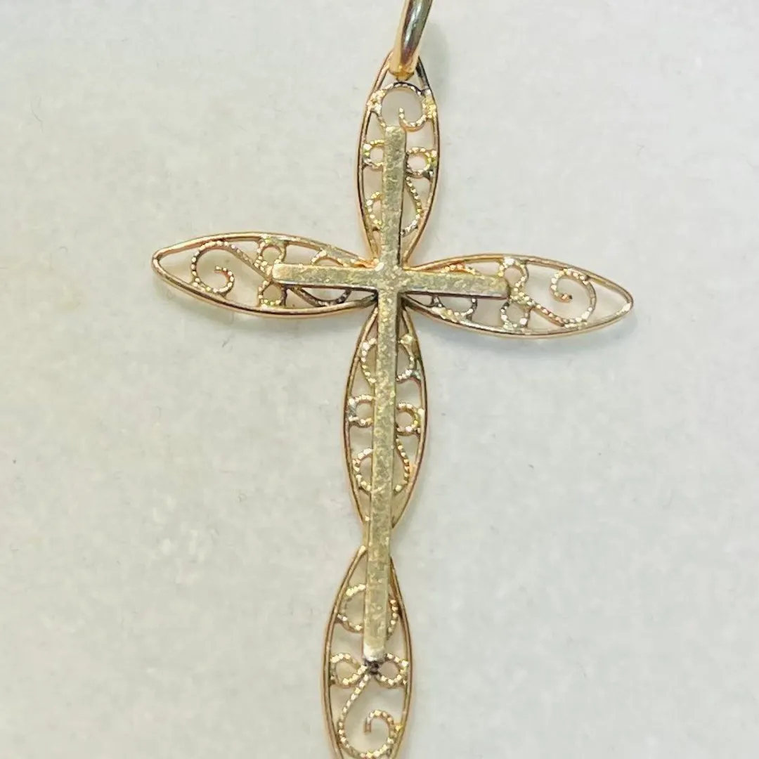 Antique gold cross